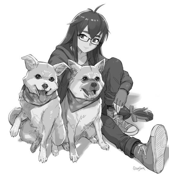 OC with dogs (extra characters)
